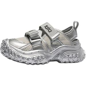 Нескользящие, легкие, амортизирующие и дышащие, низкие детские кроссовки для повседневной носки TATA, серебряный