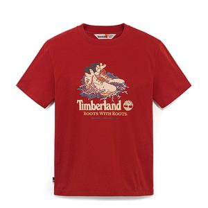 Футболка мужская Burnt Nail Flower Timberland, Rouge