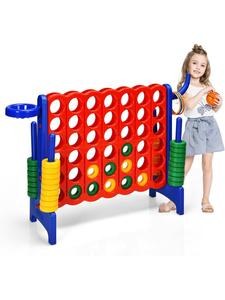 COSTWAY Игра «четыре в ряд» синего цвета