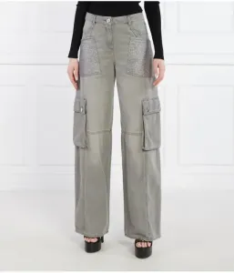 Джинсы-Карго oversize fit Elisabetta Franchi, серый