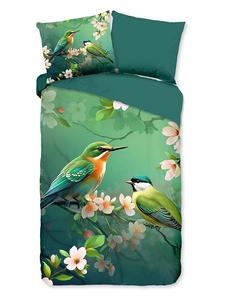 Комплект постельного белья из микрофибры Signi зеленого цвета Pure, 135x200 см