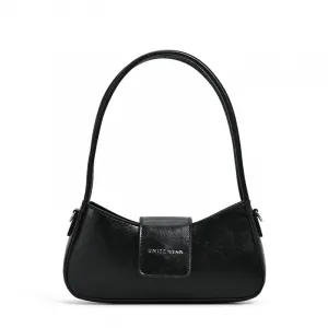 Сумка-багет из искусственной кожи Pu, портативная сумка через плечо, среднего размера женская черная UNITE STAR