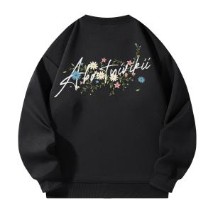 Свитшот унисекс с круглым вырезом YIVIKII, черный