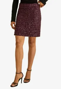 Юбка а-силуэта из твида с пайетками, прямого кроя. Love & Roses, Purple