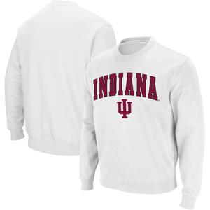 Мужской белый свитшот с круглым вырезом с логотипом Indiana Hoosiers Colosseum
