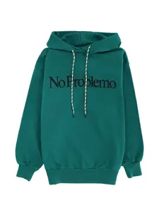 Худи с принтом-логотипом NO PROBLEMO, зеленый