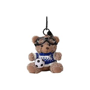 Eight-tone elephant Восьмитоновый слон футбольный коричневый медведь куклы плюшевый кулон 17см высота