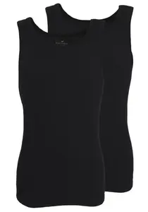 Майка TOM TAILOR "Montana" (упаковка, 2 шт.), базового кроя, черный