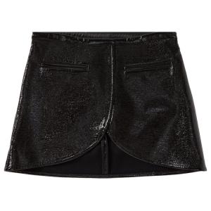 Юбка Courrèges Ellipse Vinyl Mini Skirt, черный