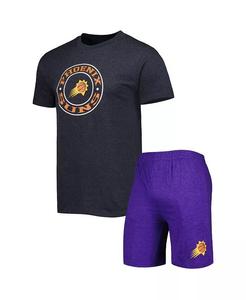 Мужской фиолетовый, черный Phoenix Suns футболка и шорты комплект для сна Concepts Sport