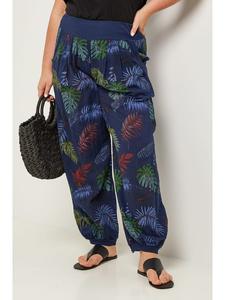 Тканевые брюки Curvy Lady, цвет dunkelblau/grün