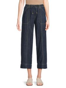 Укороченные джинсы с завязками темного цвета Nautica, цвет Dark Azure