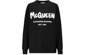 Свитшот с принтом граффити Alexander McQueen, черный