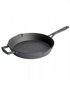 Чугунная сковорода с предварительной обработкой поверхности, 12 дюймов Babish, Black