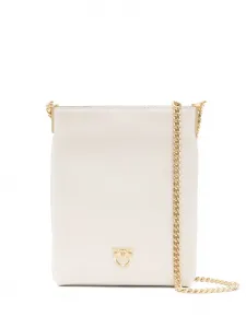 Сумка на плечо с логотипом Pinko, бежевый