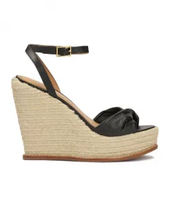 Черные кожаные сандалии на платформе Kazar, черный