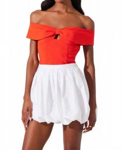 Libi Юбка-пузырь в белом ASTR