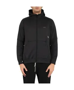 Толстовка с капюшоном на молнии Hugo, черный