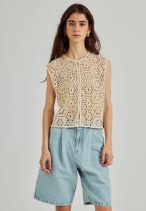 Топ без рукавов NORR, слоновая кость