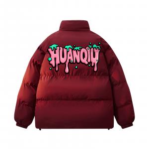Пуховик Unisex Stand Collar Thickened Padded Puffer Jacket HUANQIU, maroon