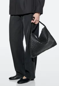 Сумка через плечо среднего размера Massimo Dutti, Black