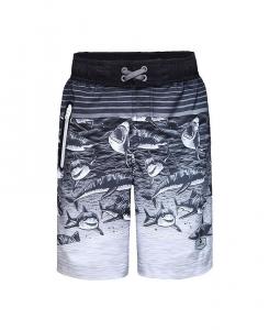 Быстросохнущие эластичные шорты для мальчиков, плавки-шорты с сетчатой подкладкой UPF50+ для мальчиков Rokka&Rolla, серый