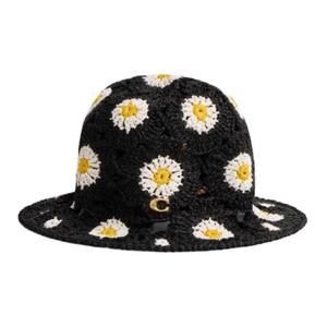 COACH Черная женская панама из полиэстера, Black