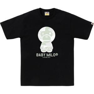 Футболка с принтом Baby Milo A BATHING APE, черный