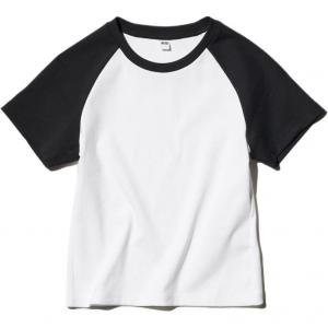 Футболка с рукавом реглан женская UNIQLO, черный