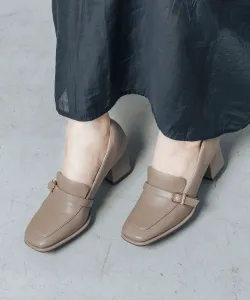 Квадратные лоферы с ремешком, ширина подошвы 6,5 см Evol, цвет Gybg