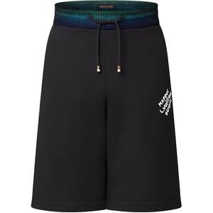 Хлопковые шорты Lv Cotton Jersey College LOUIS VUITTON, черный