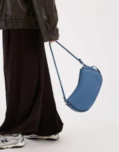 Гламурная мини-сумка-седло из синего денима