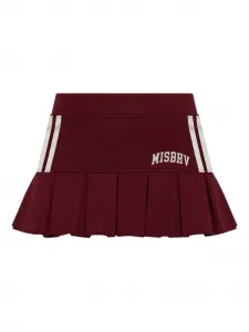 Плиссированная мини-юбка в полоску Misbhv, красный