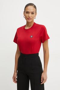 Хлопковая футболка Karl Lagerfeld, красный