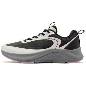 QIAODAN Кроссовки для бега с низким верхом, износостойкие, противоскользящие, женские, цвет: черный, фиолетовый