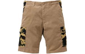 Bape 1st Camo Corduroy Wide 6Pocket Shorts A BATHING APE, Светлая Умбра