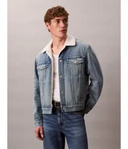 Джинсовая куртка Sherpa Trucker в стиле 90-х regular fit Calvin Klein Jeans, синий