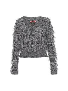 Женский свитер черного и серого цветов myMo ROCKS