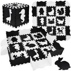 Пазл из пенопласта, контрастный коврик, фигурки животных, 16 деталей. JOKOMISIADA