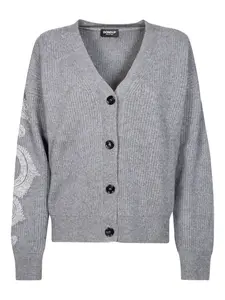 Кардиган с вышивкой и пуговицами Dondup, серый