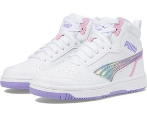 Кроссовки PUMA Kids Rebound Layup Bouncy Sky, цвет PUMA White-Lavender Alert-Mauved Out