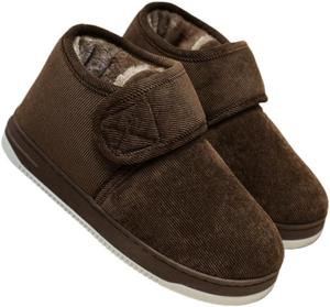 Зимние мужские ботинки Hhhchpm с меховой подкладкой, теплые укороченные ботинки до щиколотки, подходящие для дома и улицы, с противоскользящей подошвой, удобные короткие ботинки, коричневый