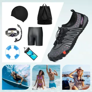 Аквашузы Ziitop для мужчин и женщин, пляжные, противоскользящие, дышащие, быстросохнущие, серые