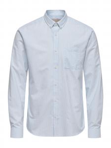 Only & Sons Рубашка 'ONSAlvaro' в белом цвете, приталенная, на пуговицах