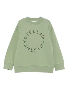 Толстовка с логотипом Stella McCartney Kids, зеленый