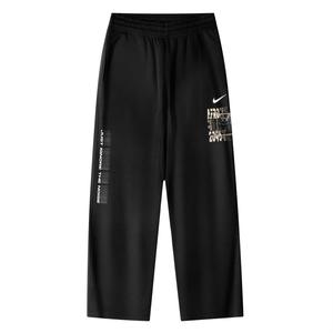 Nike Клубные брюки AS OH Pant Swoosh NF вязаные спортивные штаны Unisex черные