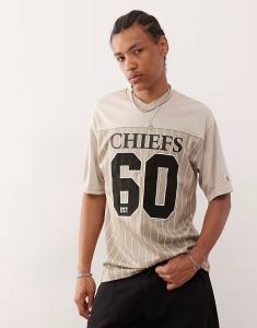 Спортивный топ New Era Kansas City Chiefs в полоску кремового цвета