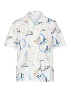 Рубашка на пуговицах классического кроя KnowledgeCotton Apparel, белый