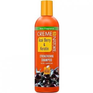 Укрепляющий шампунь с ягодами асаи и кератином, 354 мл, Creme Of Nature