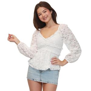 Длинный рукав с рюшами и баской Madden Girl